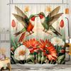 Hummingbird Shower Curtain Floral Botanical Farm Landscape Vintage Jungle Modern Home Polyester Fabric Bathroom Decor Curtains