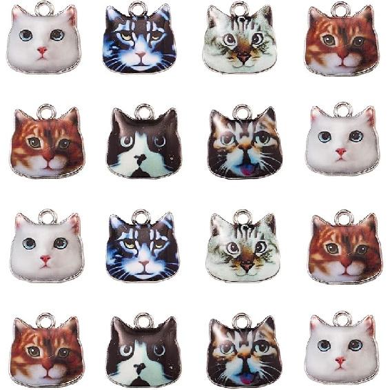 KitBeads 40pcs Enamel Rabbit Charms Mixed Styles Easter Bunny Charms Flower Printed Animal Bunny Rabbit Charms for Jewelry Making Bulk