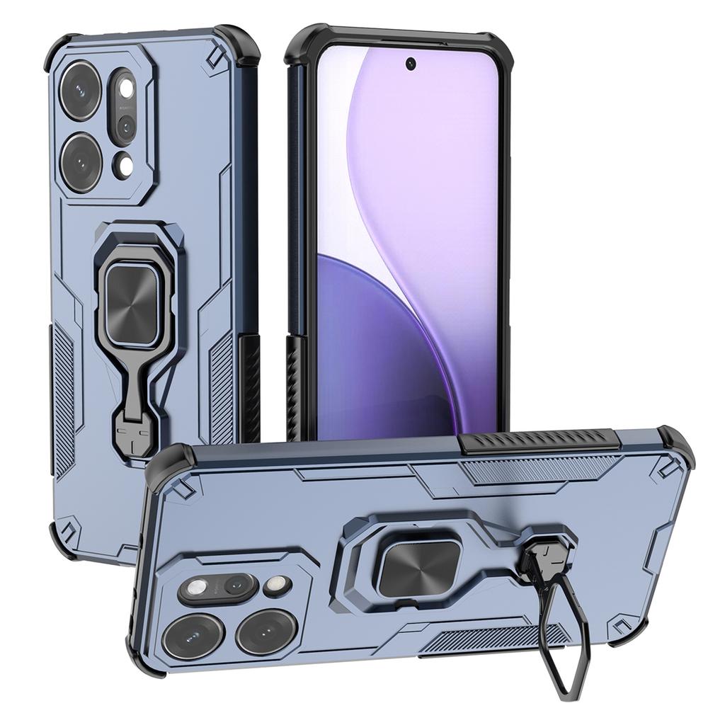 For Oppo Reno14 Pro 5G (Global) Case Rotatable Ring Kickstand PC+TPU Shockproof Phone Cover