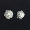 1 Pair Women Fashion Romantic Piercing Flower Shape Silver Plated Stud Earrings Jewelry for Party