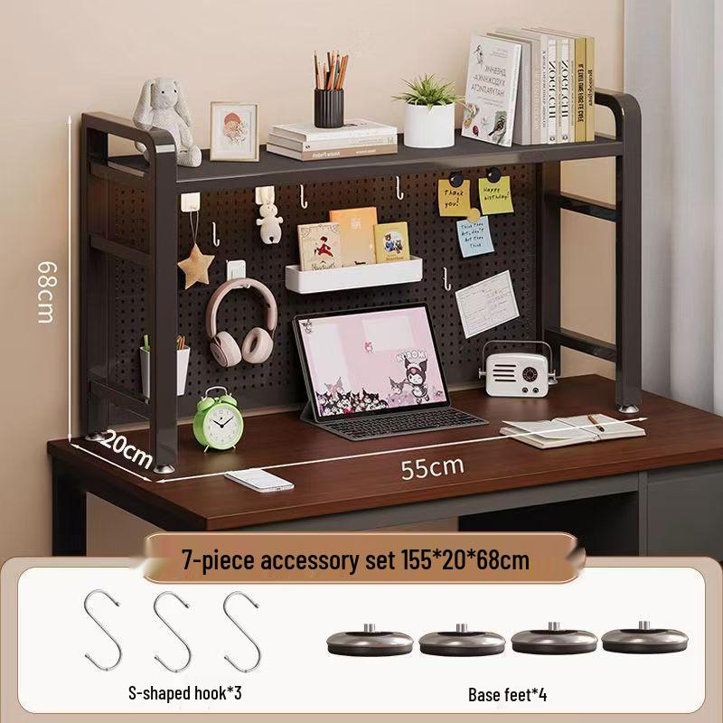 Iron Art Pegboard Bookshelf & Desk Organizer for Home or Dorm