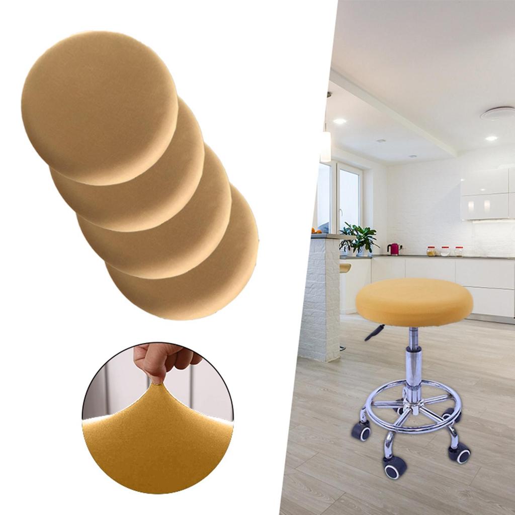 2Pcs Barstool Covers Round Washable Durable Soft Elastic Polyester Stool Slipcover Seat Covers for 12 Bar