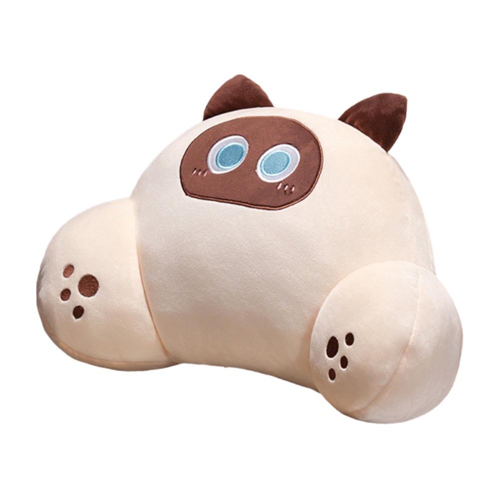 Ergonomic Chair Seat Backrest Cushion Thickened Throw Pillow Cat Shape Waist Pillow Sofa