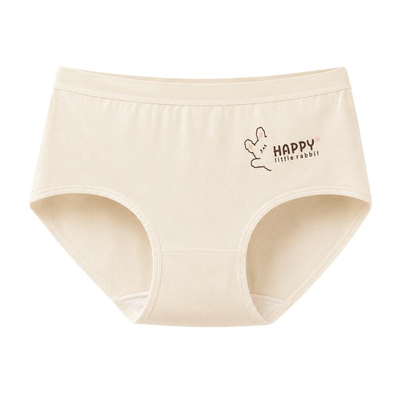 Girls Cotton Underwear Mid Waist Cartoon Breathable Antibacterial 10pcs Pack
