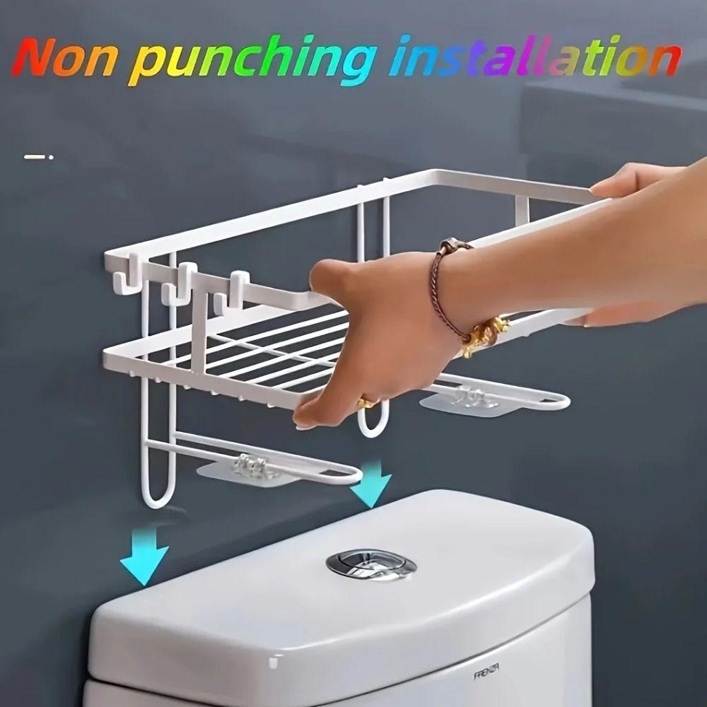 1Pcs Single Layer Toilet Storage Rack Multifunctional Shampoo Tray Miscellaneous Storage Holder