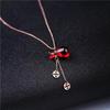 Gold Plated Red Gourd Clavicle Necklace for Women