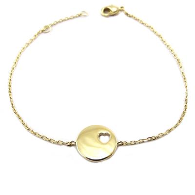 [P9276] - Gold Plated 'Love' Bracelet - 10 Mm