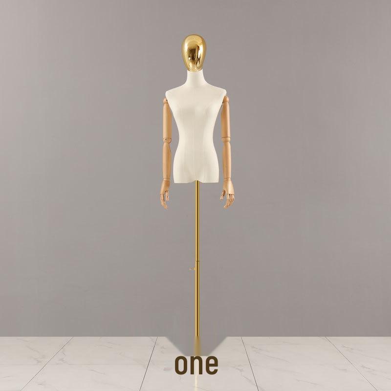 Korean Style Electroplated Female Torso Mannequin for Clothing Display