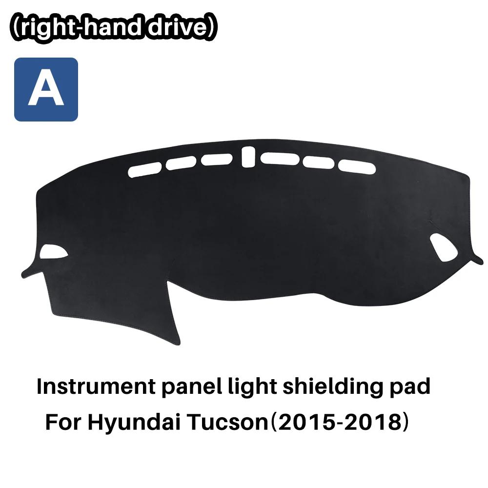 Custom Dashboard Cover for Hyundai Tucson 2015-2018 Premium Flannel Anti UV Sun Shade Non Slip Protector Carpet