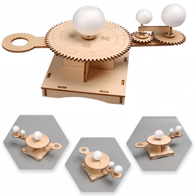 DIY Three Ball Astronomy Puzzle Toy for Kids - Science Technology Experiment Materials Gift Educational Student Activity Toy