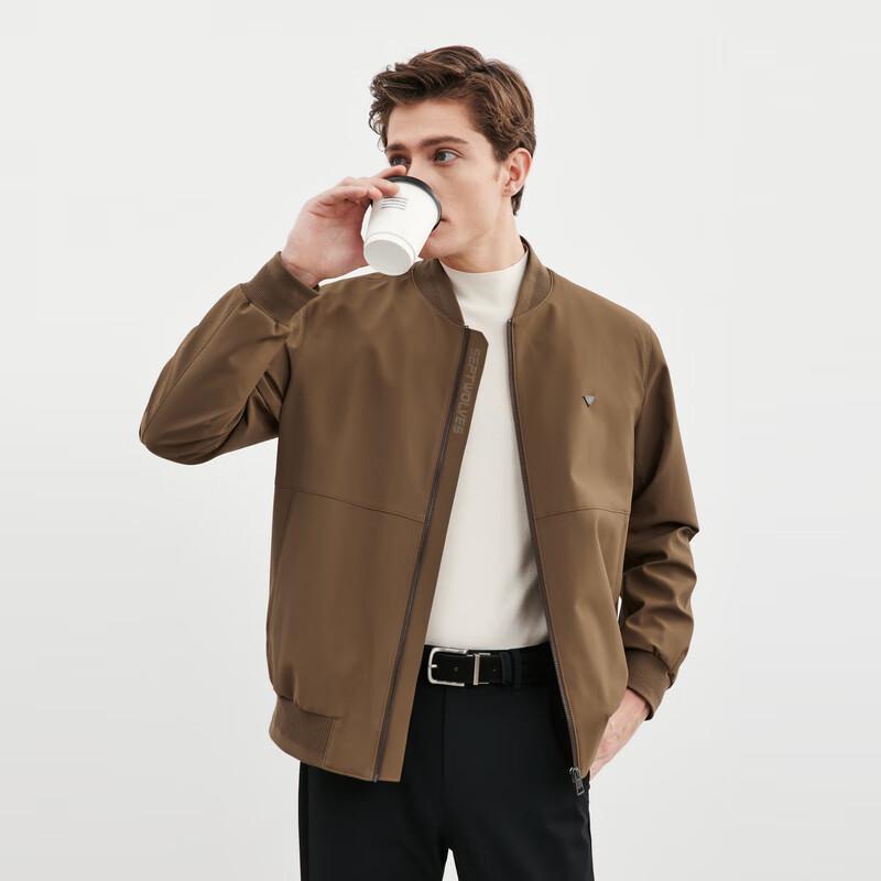 Septwolves Men s Anti-Static Baseball Collar Jacquard Jacket 180