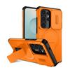 Armor Magnetic Bracket Holder Case for Samsung Galaxy S26 S2 Ultra S24 FE S23 Plus A A6 A16 Slide Camera Protection Cover