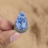 Geburtstagsgeschenk für sie Natürlicher Sodalith Versprechen Vintage Ring Größe 7 925 Silber