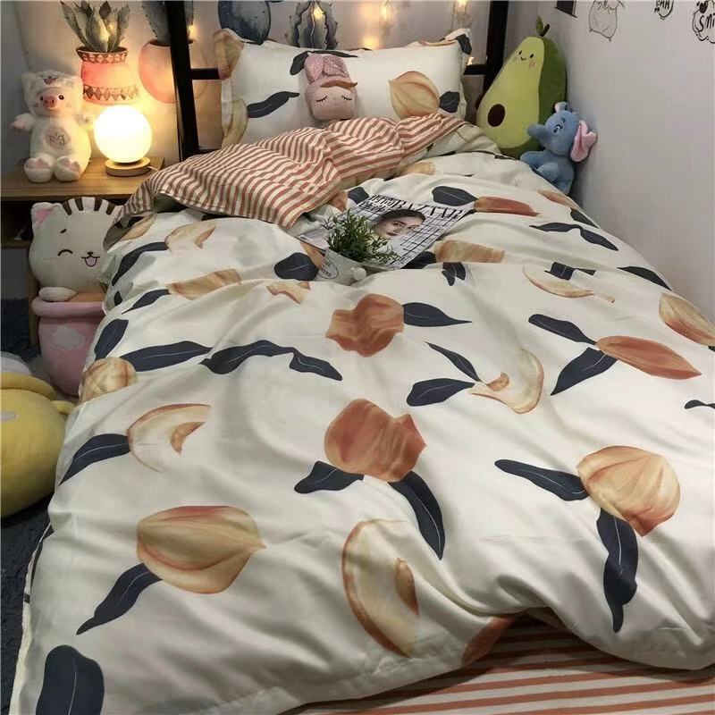 Floral Quilt Cover Sheet Three-piece Single Bed Set Household Bedding