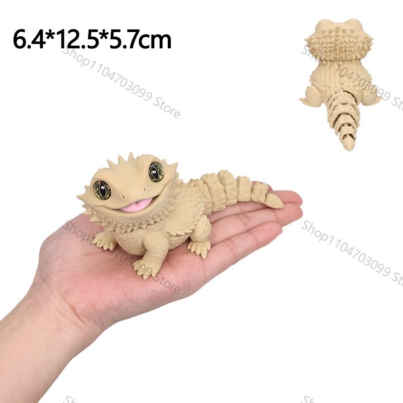 3DPrinted Animal figure Movable Joint Moldel Shark Bearded Dragon Dolphin Hermit Crab Ferret Raccoon Angler Fish Home Decor Gift