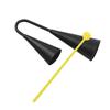 Double-Handle Black Metal Percussion Cowbell for Early Education