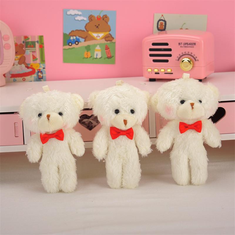 Cute Bow-tie Bear Keychain Adorable Plush Toy Bag Accessory Stuffed Animal Gift
