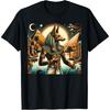 Anubis Egyptian Mythology Diety Pyramid Ancient Egypt T-Shirt(2)