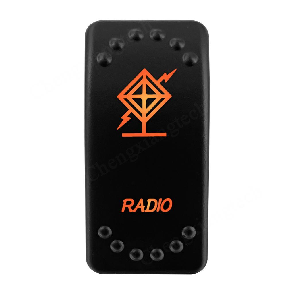 12V 24V Laser Rocker Switch Orange Led Light ON OFF / ON OFF ON for Car Boat Polaris RZR Can-Am ATV UTV RV Maverick Commander