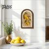 Rustic Tulip Wall Signs Pastoral Wooden Sign, Decorative Tabletop Display Pieces, Retro Style Art French Arched Pendant for Farmhouse Bedroom