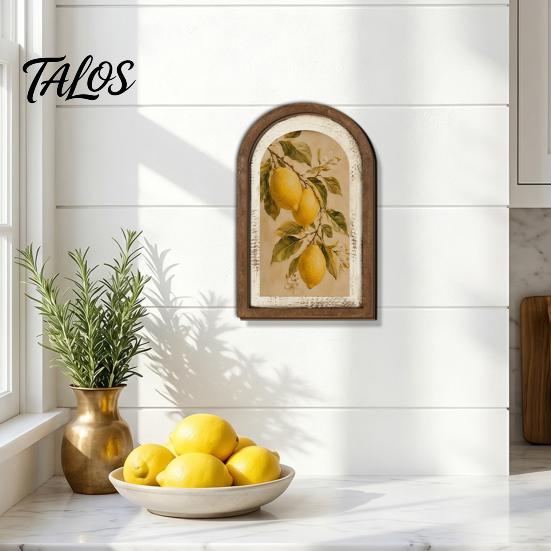 Rustic Tulip Wall Signs Pastoral Wooden Sign, Decorative Tabletop Display Pieces, Retro Style Art French Arched Pendant for Farmhouse Bedroom