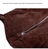2026 Luxury Retro Suede Leather Tote Bag: High-End Frosted Cowhide Women's Shoulder Bag