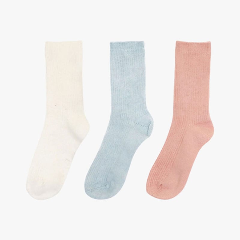 

PINK PINEAPPLE [3EA 1SET] PASTEL CLOUD SOCKS_mix MIX_FREE