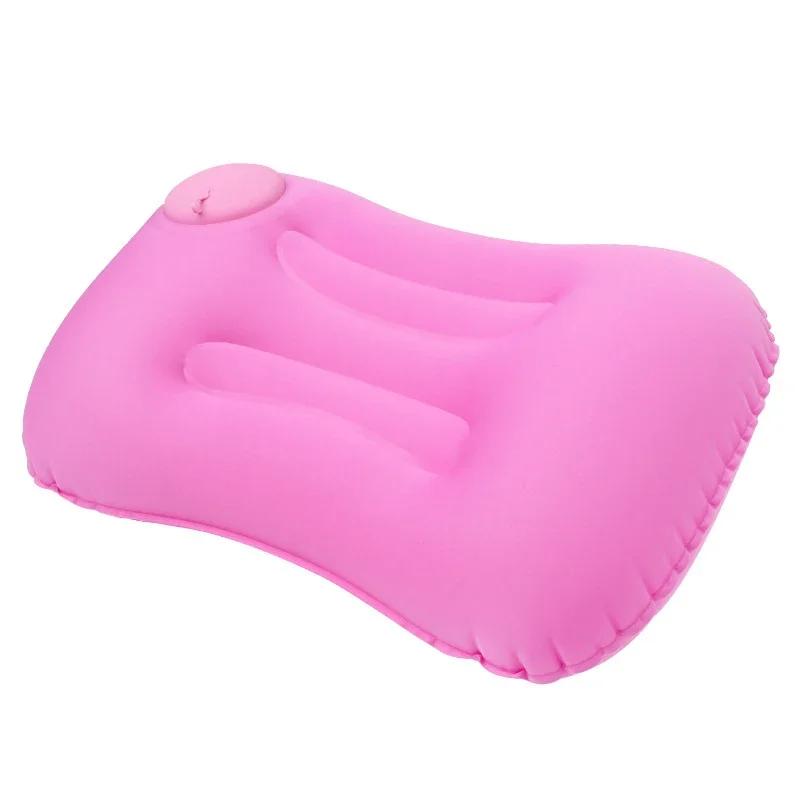 Travel Pillow Air Inflatable Airplane Car Pillows Pillow Folding Press Type Bed Pillow Neck / Waist Cushion Home Office Supplies