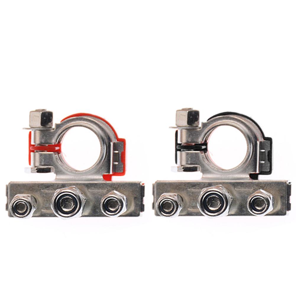 

2 шт. Автомобильные 12 В 3-контактные клеммы аккумулятора Разъем Отрицательные и положительные кабельные зажимы Эффективные линейные крепежи Ручные зажимы для проводов