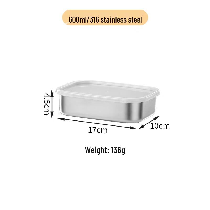Ru Han 316 Stainless Steel Refrigerator Food Storage Container