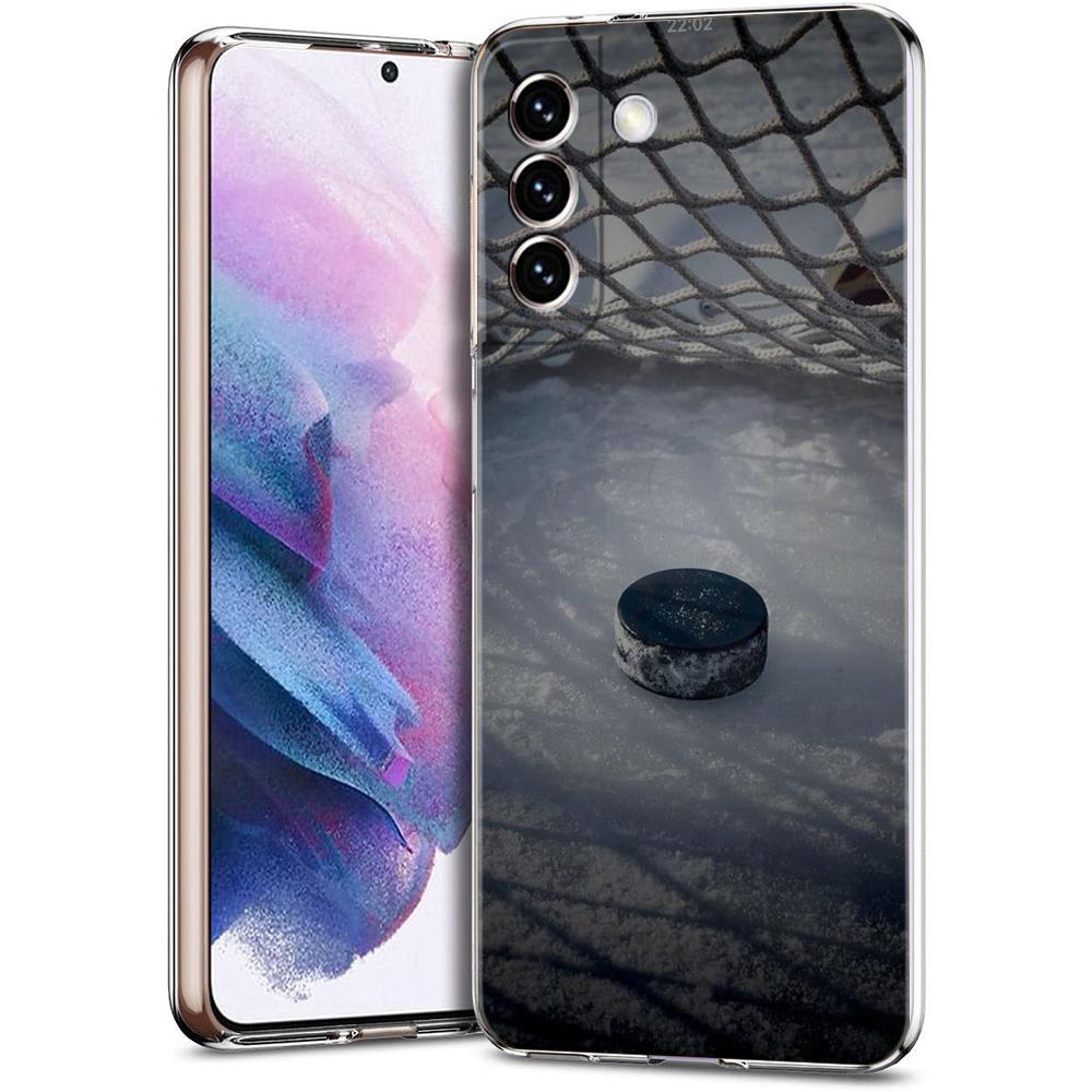 Ice Hockey Rink Phone Case For Samsung Galaxy S24 Ultra S23 FE S22 S20 S21 5G S10 S9 Plus S10E S8 Soft Silicone Clear Cover