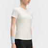 Fila Fitness Confortável Versátil Manga Curta Estilo Faculdade Gola Redonda Camiseta Tops Femininos Branco A11W441103F-WT