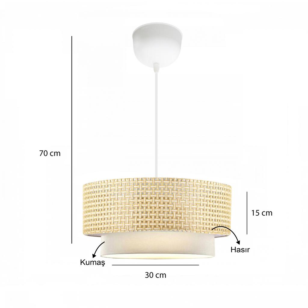 Rakkas Authentische Wicker Stoff Kuchen Anhänger Schlafzimmer Kronleuchter Wohnzimmer Kronleuchter Esszimmer