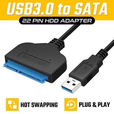 Speed External HDD SSD 2.5 Inch 22 Pin Converter Adapter Cable USB 3.0 To SATA Hard Disk Driver