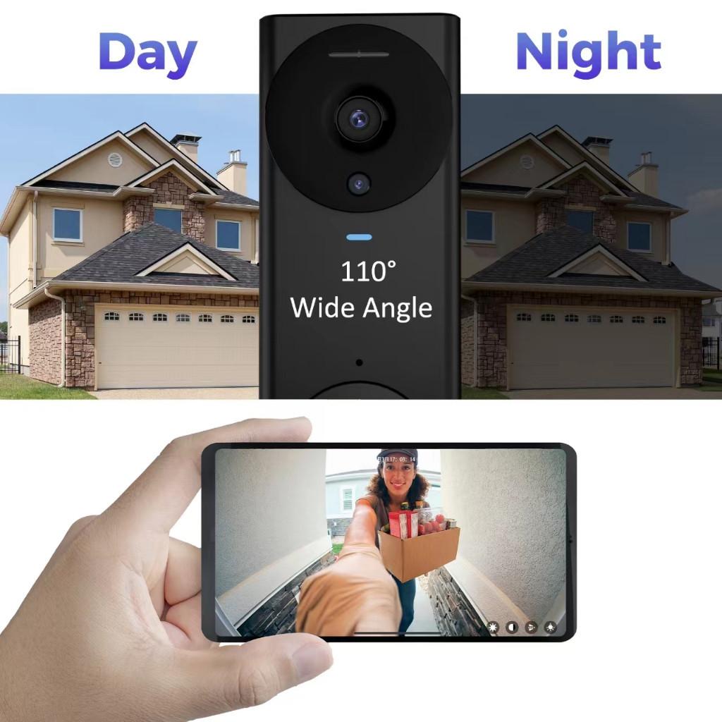 Smart Video Doorbell Wireless WiFi Household Doorbell Camera Night Vision Bidirectional HD Door Eye Camera
