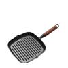 ZMR Thick Wooden Handle Cast Iron Steak Frying Pan