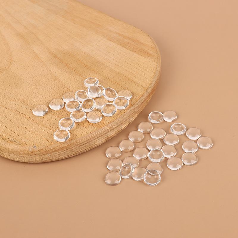 40 Buc. Card de Culoare Sticlă Tips Transparente Rotunde pentru Prezentarea Designurilor de Oje Gel Instrument de Manichiură Stil Coreean