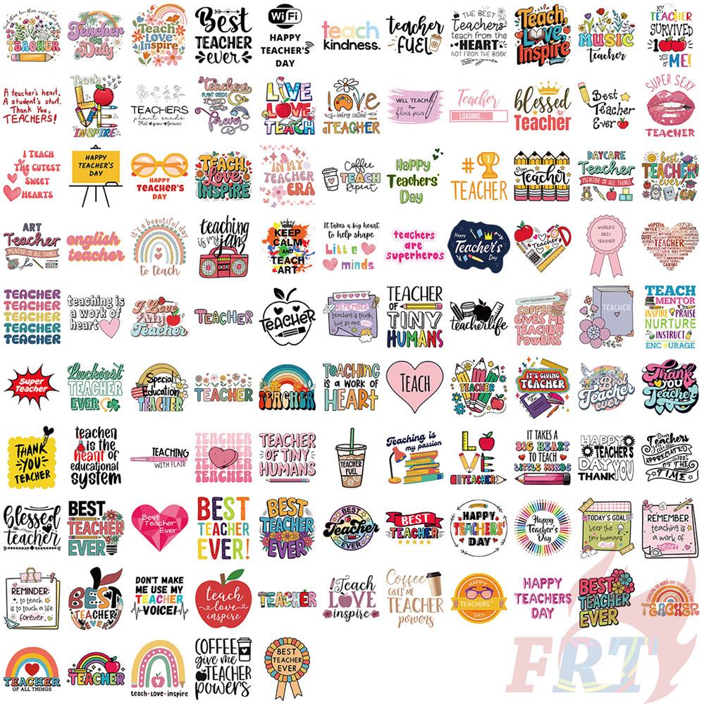 100Pcs/Set Thanks Teacher . Teachers' Day Series 01 Stickers Waterproof DIY Fashion Decals Stickers
