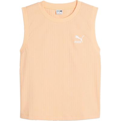 Ss24 Classics Tank Embroidered Brand Logo Sports Leisure Ribbed Vest Women Tops Peach 626059-45