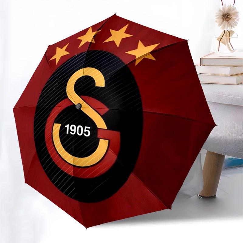 Galatasaray Logo Sticker-Official Turkish Football Club EmblemUmbrella with Cute Design,Portable 3-Fold Compact Umbrella for Men&Women,Valen