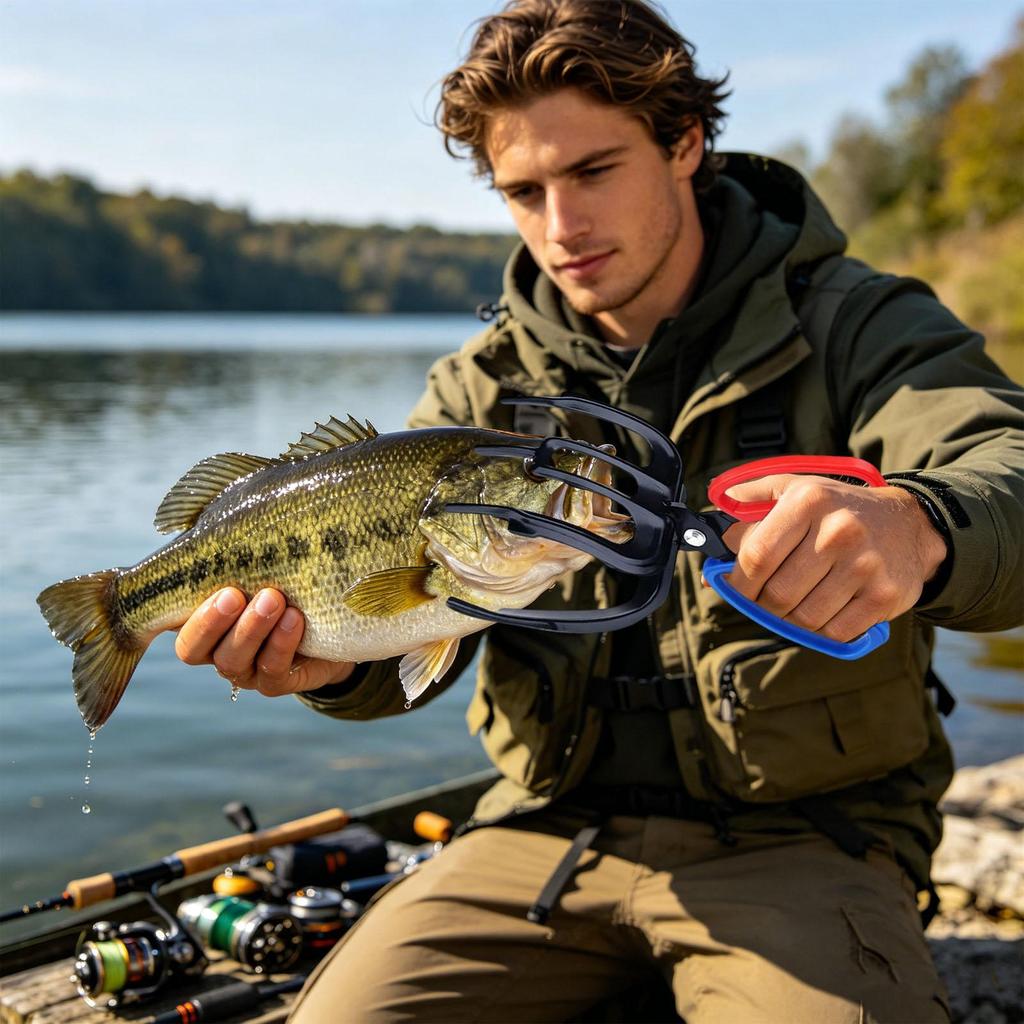 Claw Fish Gripper Metal Fish Controller Non-Slip Bass Catfish Gripper Multifunctional Fishing Tool for Bass Walleye Catfish Carp