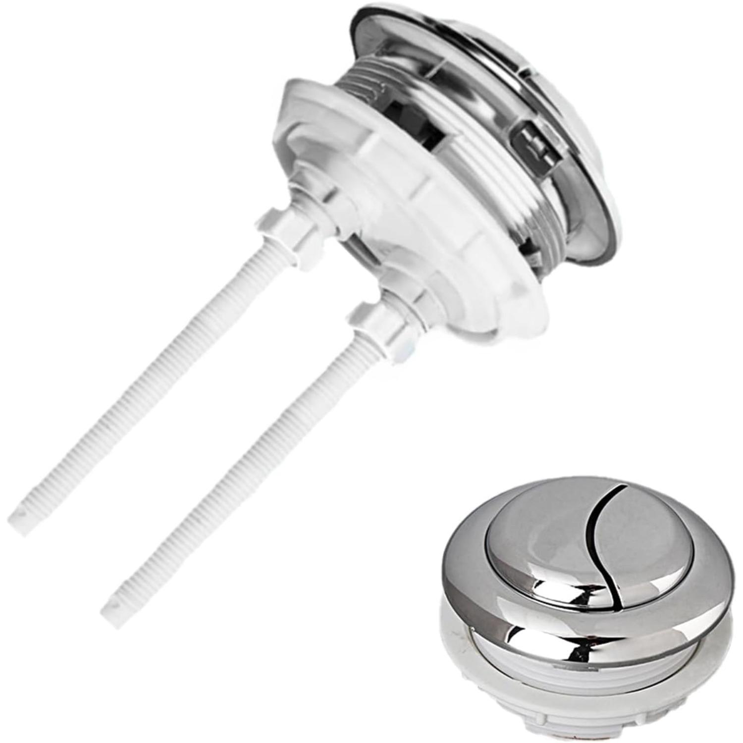 

48mm Toilet Push Thread Diameter Dual Push Flushing Button Adjustable Toilet Water Tank Button,Compatible with Glacier Bay Aquasource TOTO 58mm