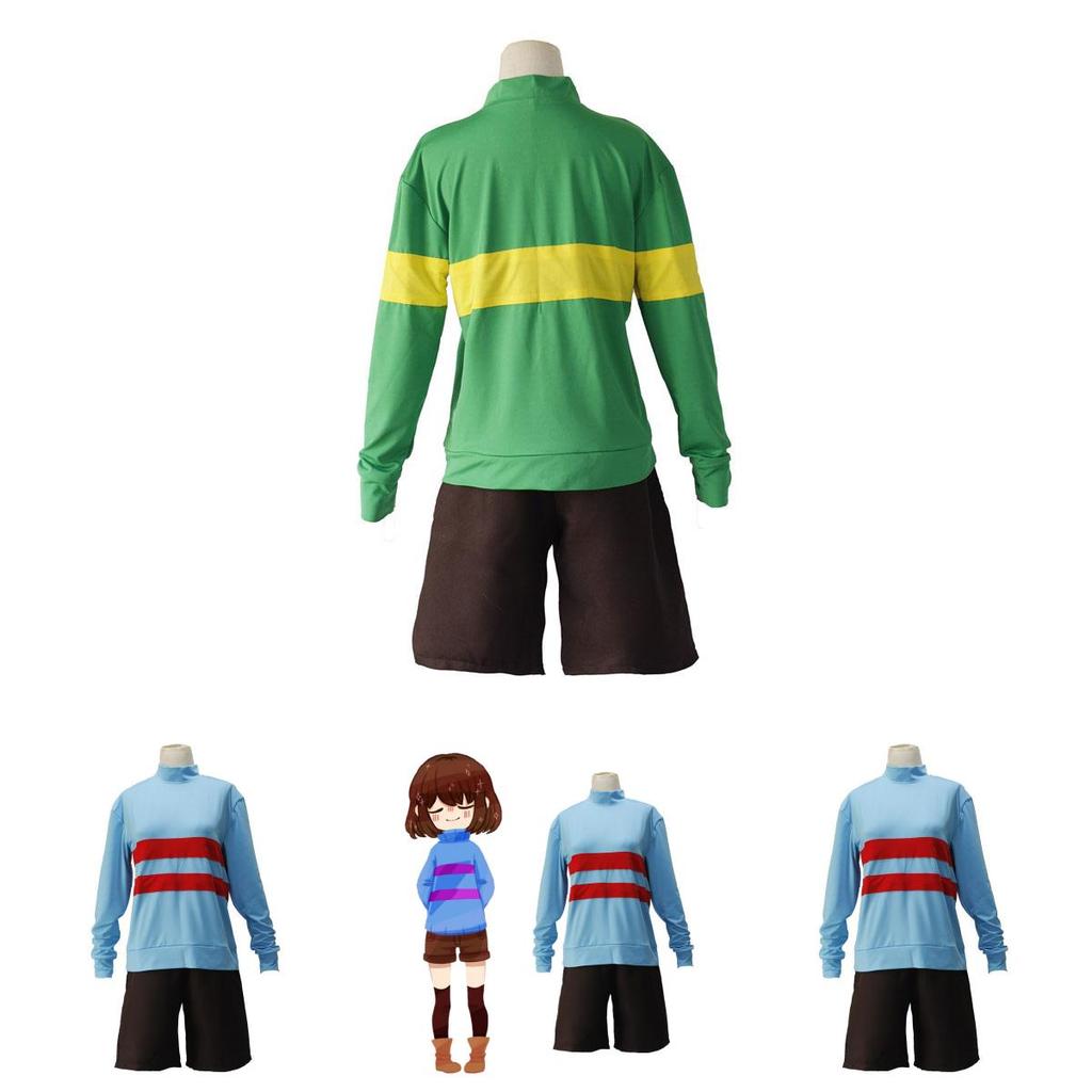 Comfortable Undertale Frisk Chara Cosplay Outfit For Role Play And Daily Wear