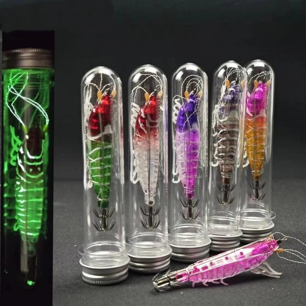 Luminous Egi Fishing Hooks 10.5cm Length Shrimp Bait Lures Squid Jig Lures Saltwater Fishing