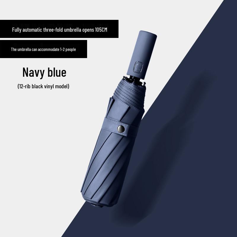 Extra Stort Automatiskt Fällbart Paraply: Sol- och regnskydd för män och kvinnor, Anpassningsbar reklam.