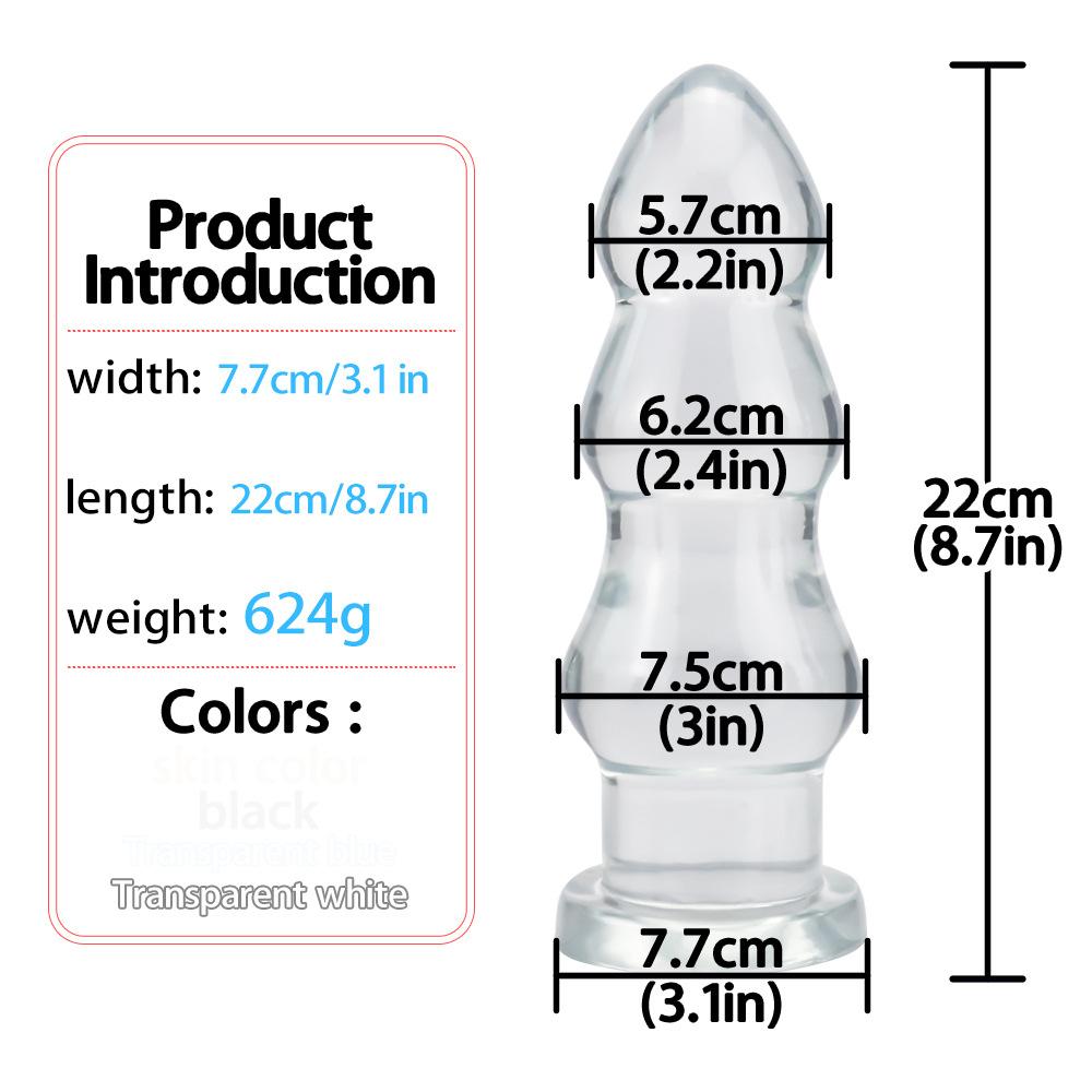 Huge Anal Plug Anal Beads Prostate Massager Anus Vagina Unisex Butt Plug Penis Anal Dilator Masturbator with Sucker Cup Sex Toys