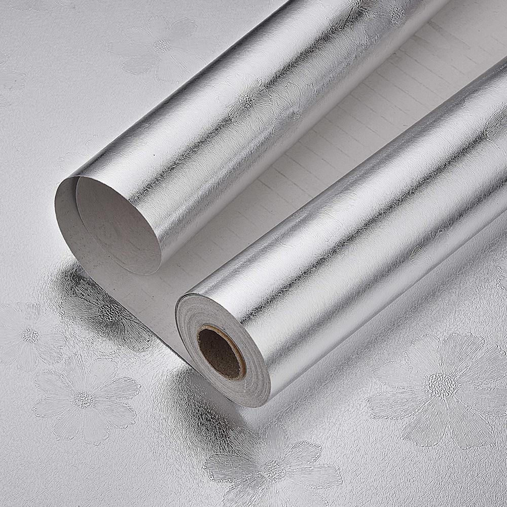 Thickened Waterproof High-Temp Resistant Aluminum Foil Kitchen Cabinet Self-Adhesive Oil-Proof Sticker