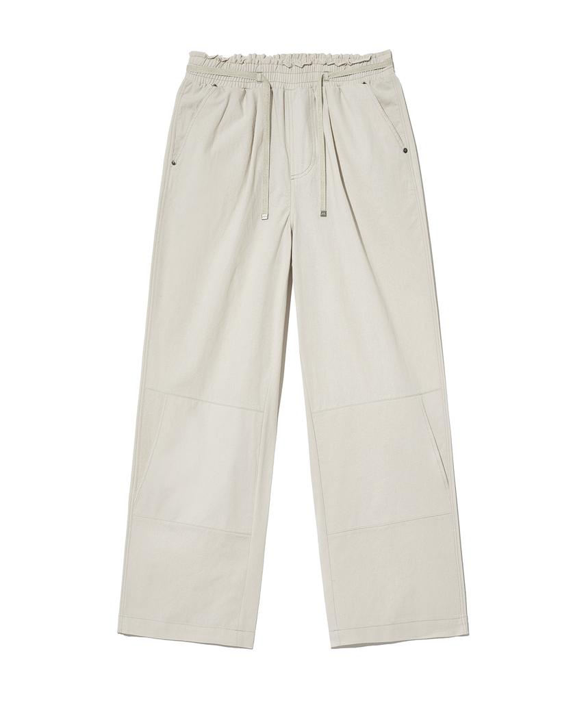 DIAMOND LAYLA Linen Cotton Waist Band Wide Pants P17