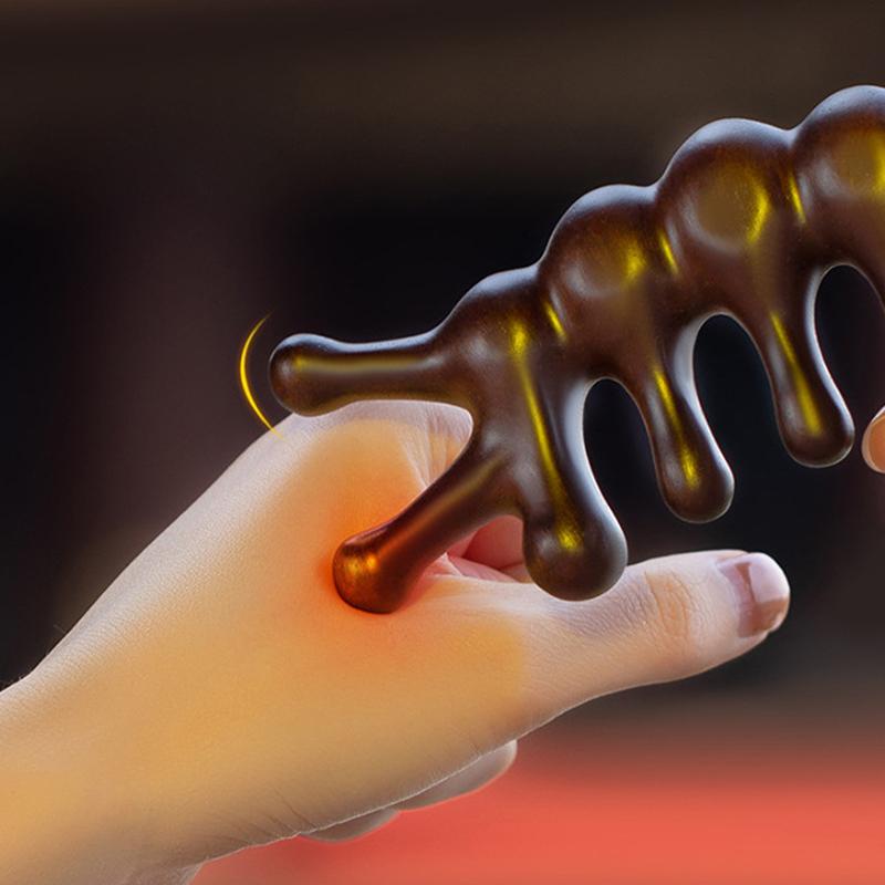 Wood Therapy Massage Comb Head Face Scalp Gua Sha Massager Natural Facial Sandalwood Wide Tooth Guasha Scraping Body Massage