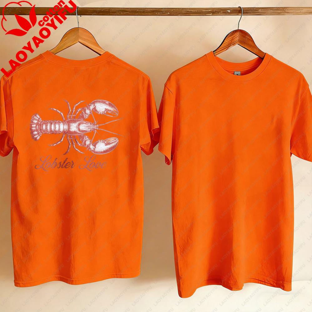 Lobster Love Tee FisherUnisex TShirt New England FisherUnisex Aesthetic TShirt Coastal Vibes Apparel Beach Retro Tshirt Yk Tops Tee